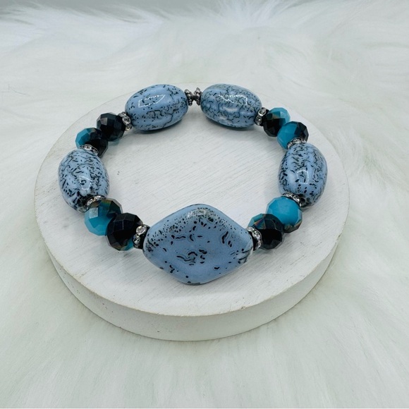 Chunky Harmony Natural Stone Large Beads Bracelet Style 3 - Picture 1 of 4